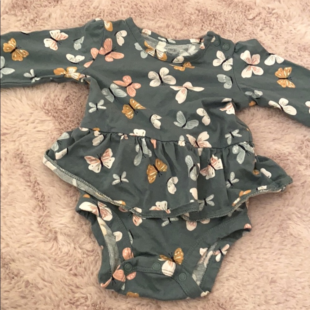 Butterfly skirted onesie dress